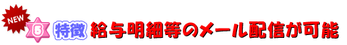 ５特徴　給与明細のメール配信が可能